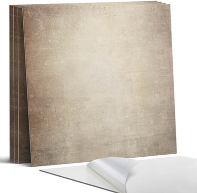 Coloray Wandpanelen Zelfklevend - Textuur van oude muren Zelfklevende Wandpanelen - 50 cm x 50 cm - Beige Wandpaneel PVC - 4 stuks - Texturen Wandpanelen Zelfklevend - Wandpaneel Keuken - Wandpanelen Badkamer