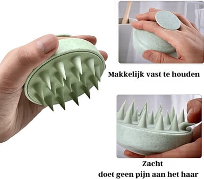 Waledano® Scalp Massager - Haarborstel - Haargroei Versneller - Shampoo Borstel - Hoofdhuid Massage Borstel - Haargroei & Anti Roos - Groen