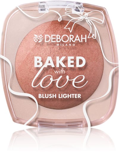 Deborah Milano Baked Blush Lighter – Kleur 03 Natural Bronze - Zijdezachte Blush voor Natuurlijk Stralende Wangen – Intense Pigmenten & Blendbaar – Langhoudend & Lichtgewicht – Voor Gezonde, Frisse Glow & Perfecte Finish
