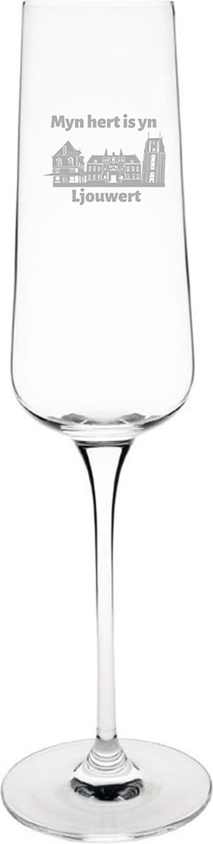 Gegraveerde Champagneglas 27cl Ljouwert