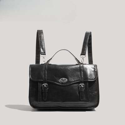 College Stijl Postman Tas Schooltas Niche Olie Was Leer Handtas Aktetas Crossbody Tas Commuter Rugzak Vrouwen gray