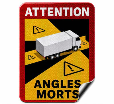 AutoXtreme Dode Hoek Magneet Sticker Vrachtwagen – 17x25cm – Reflecterend – Snel te Monteren – Conform Frans Art. R.313-32-1 – TÜV SÜD & E8 - Angles Morts Truck
