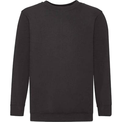 Fruit of the Loom Kids / Kinderen Klassieke Drop Schouder Sweatshirt (Zwart)