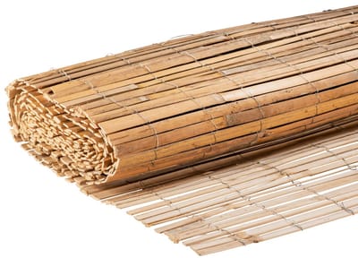 TuinChamp Gespleten bamboemat 100 x 500 cm - Bamboe tuinscherm - Bamboemat op rol - Tuinafscheiding natuurlijk hout - Balkonscherm bamboe - Natuurlijke uitstraling
