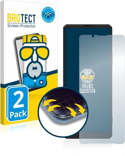 BROTECT - Screenprotector voor Sony Xperia 1 III - Folie Beschermfolie matte volledig dekking 2 Stuks