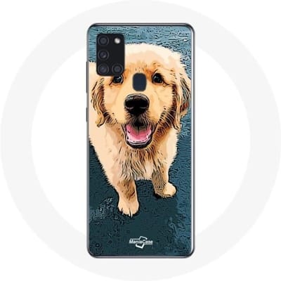 Samsung Galaxy A21S hoesje golden retriever puppy