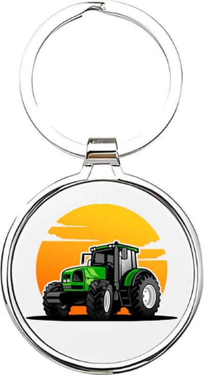 Akyol - trekker Sleutelhanger - Boerderij - boeren - boer - tractor - trekker - groene trekker - steun de boer - landbouw - akkerbouw - veehouder - truck - boerenbedrijf - 4 x 7,5 CM