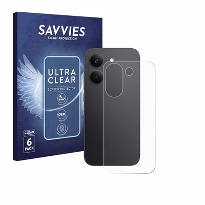 Savvies - Screenprotector voor Xiaomi Poco X8 Pro (Achterkant) - Folie Beschermfolie transparant 6 Stuks