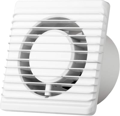Stil Badkamerventilator 100mm met Trekkoord en Schakelaar - Wandmontage