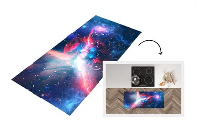Keukenloper - Loper keuken - Licht - Ruimte - Sterren - 120x50 cm - Keukenloper vinyl