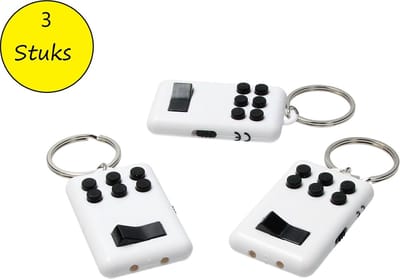 Fidget pad Anti stress set 3 stuks Flip en Click Keylight Wit-Zwart