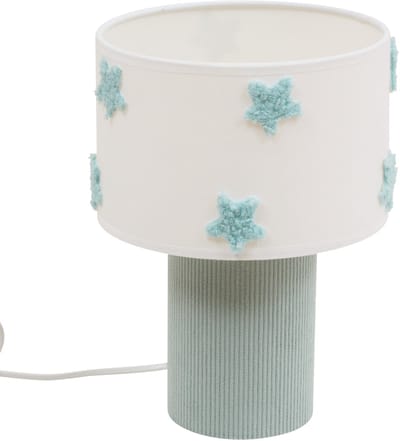 Atmosphera Kids Zee Bouclé Tafellamp - 19x19x28cm - Blauwgroen