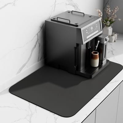 Snel drogende afwasmat voor keuken, super absorberende afdroogmat, ideaal voor koffiemachines en servies, 30 x 40 cm, donkergrijs