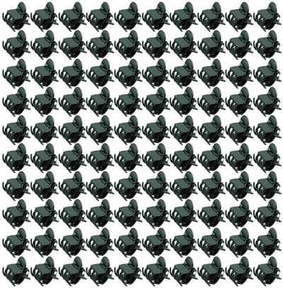 100 stuks, orchideeënstandaard, plantenclips, kunststof plantenclips, tuinplantenclips, mini-orchideeënklemmen, gebonden rotanclips, voor het vasthouden van planten,