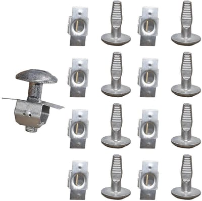 Set van 10 Aluminium Beschermclips voor Motor Subplaat en Motorkap Bevestigingsschroeven, Vervangingsschroeven Geschikt voor Diverse Peugeot en Citroën Modellen