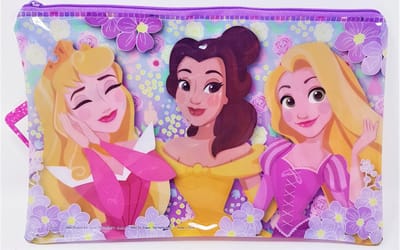DISNEY PRINCESS - TEKEN ETUI - 15X24 CM - DOORNROOSJE BELLE RAPUNZEL