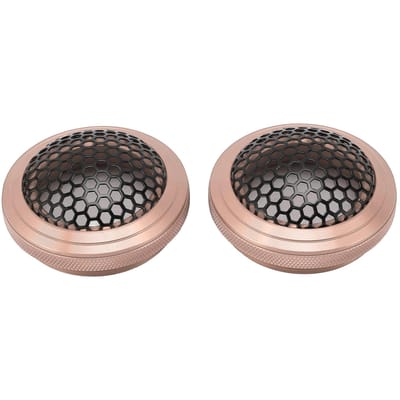 2 Stuks Luidspreker Mesh Grill 54mm Beschermende Schokbestendige Metalen Luidspreker Ronde Mesh Afdekking Beschermer rosé gouden kleur