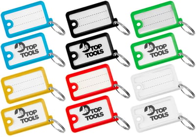 Grupa Topex - Sleutelhanger Serie - Identificatielabels - Meerdere Kleuren - 12 stuks