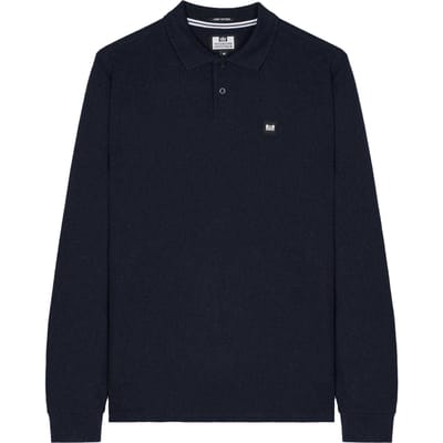 Weekend Offender Herenpoloshirt met lange mouwen (Marine)