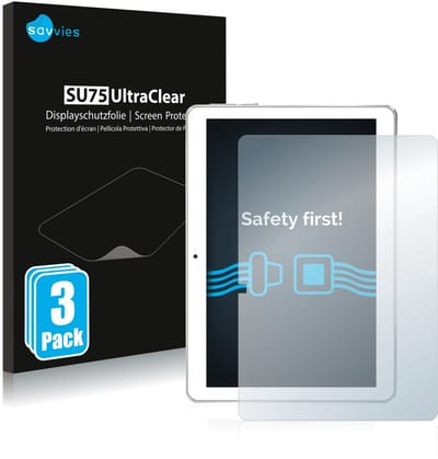 Savvies - Screenprotector voor Toscido X108 10" - Folie Beschermfolie transparant 3 Stuks