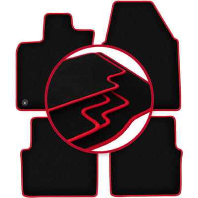 CARLUX-RED automatten voor: Nissan Qashqai I J10 (breed) crossover (2007-2013)