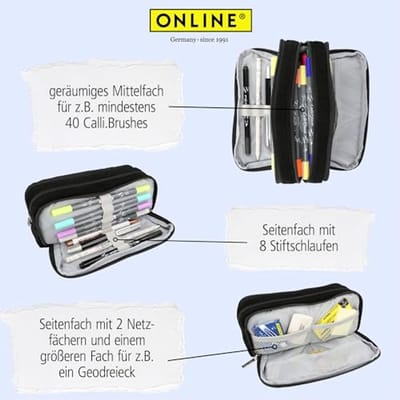 SnelShoppen - Premium Schlampermäppchen/Pencil Case I Stylisch Federmäppchen voor Jongens & Meisjes I Ruim Reißverschluss Etui voor School, Universite