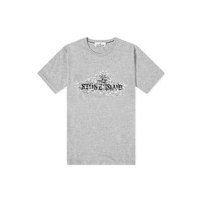 T-shirt à Manches Courtes et Col Rond Imprimé Lettres Stone Island Coupe Ample Homme Hauts Gris 78152NS90-V0M64 S gray
