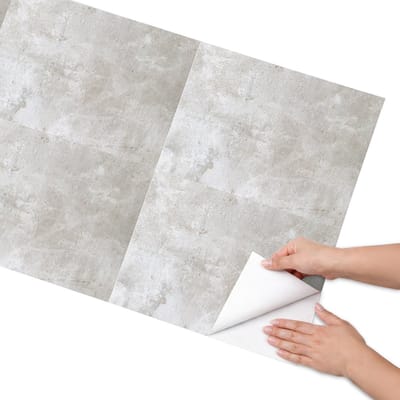 Coloray Meubel Wrap Folie - Grijs Meubelfolie - 65x130 cm - Decoratiefolie Subtiele textuur - Meubel Wrap Folie - Minimalist Meubelfolie - Plakfolie Meubels - Keuken decoratie - Texturen