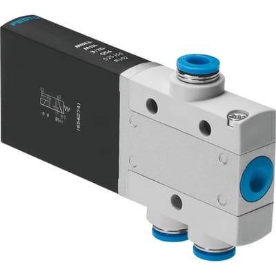 Festo 3/2 NC Monostabiele Lucht Magneetventiel QS-6 200l/min -0,9 - 8bar/-13 - 116psi - 525150