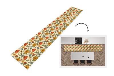 Keukenloper 300x50 cm - Keukenmat vinyl Patronen - Vintage - Bloemen - Ogen - Keukenmatten loper - Keuken vloerkleed tapijt