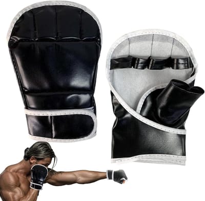 Kickboxhandschoenen Halve Vinger - Trainingshandschoenen Open Palm - Sparring en Training - Ademend en Comfortabel - 20 x 14 cm