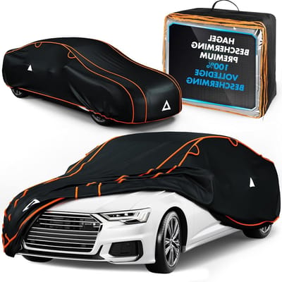 Hagelbescherming Auto Dekzeil - Garage Cover - Bescherming Tegen Hagel - TÜV Gecertificeerd Schuim - Universeel Formaat - Zwart