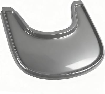 Kinderstoel Dienblad - Eetplankje Peuter - Veilig Eten - Sterke Zuigkracht - 45 x 44 cm - Grijs