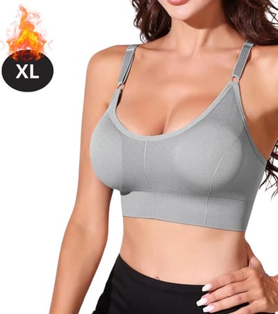 Bovista BH Zonder Beugel - Zonder Bandjes - Push-up Bh's - Comfort Beha - Gemengd - Grijs- Maat XL