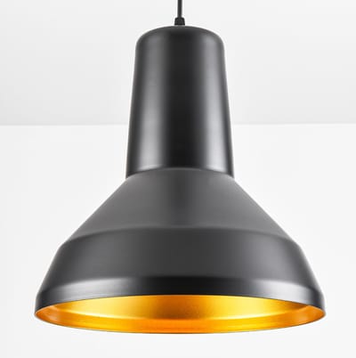 Moderne hanglamp zwart met gouden decoratie - Sicily