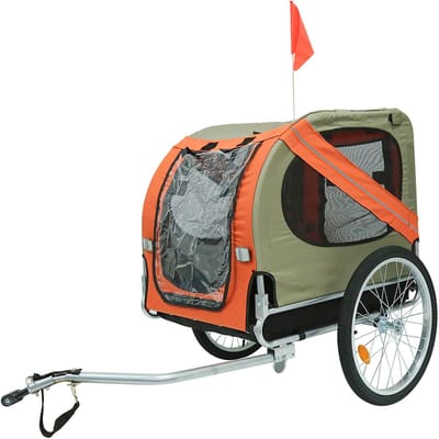 Hondenfietskar - Reisaanhanger huisdier - Samen eropuit - Waterdicht Oxford doek - Max 40 kg - Zwart