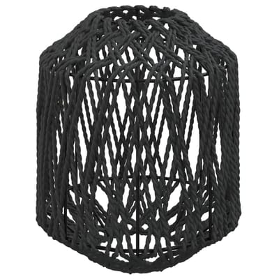 vidaXL - Lampenkap - Ø23x28 - cm - ijzer - en - papier - zwart