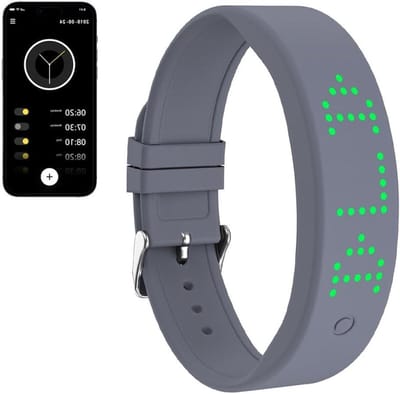 Vibratie Alarm Armband - Trilwekker Polsband - Discreet Herinneren - 6 Trillingsalarmen - 5 x 4 x 2 cm - Zwart