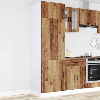 vidaXL - Keukenkast - Porto - bewerkt - hout - oud - houtkleurig
