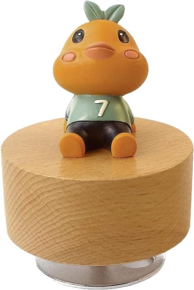 Muziekdoos Houten Dier - Mechanisch Speeldoosje - Decoratie Kamer - Roterend Ornament - 374 x 98 cm