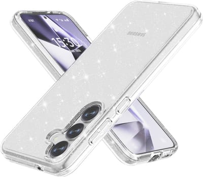 Coverup Hoesje - Geschikt voor Samsung Galaxy S25 Plus Hoesje - Coverup Glitter TPU Back Cover - Transparant