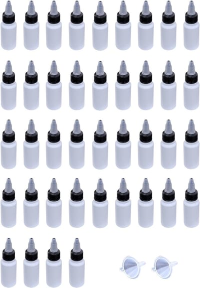 Dailygoods- Druppelfles 40 Stuks - 30ml - Squeeze Fles - Mini Trechter Set - BPA Vrij - HDPE Materiaal - Dunne Tip
