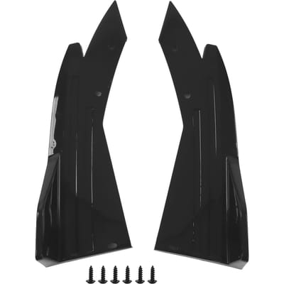 Lot de 2 becquets de pare-chocs arrière de voiture en forme de canard, jupe latérale, spoiler, noir brillant, universel gray