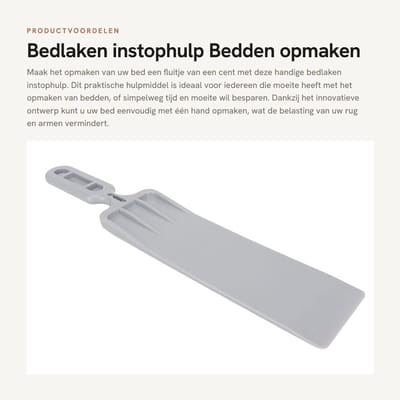 Dailygoods - Bedlaken instophulp - Bedden opmaken - Draagbaar kussen - Gemakkelijk te gebruiken - Arbeidsbesparend hulpmiddel - Geschikt voor elk bed