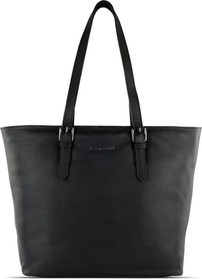 bugatti Schoudertas met laptopvak Bella Shopper Black Zwart