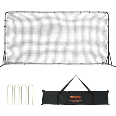 Filet de rebond pour football, 12x6FT Équipement d'entraînement de football en fer, Cadeau d'entraînement de football sportif avec sac portable, Mur de rebond pour volley-ball Parfait pour