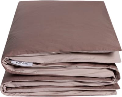 Yumeko kinderdekbedovertrek percal katoen dubbelzijdig roze/mauve 100x135 - Bio, eco & fairtrade