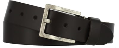 Leren Riem Glad Leer | Heren & Dames | 4cm breed | Riemmaat: 105cm (totale lengte: 120cm) | 100% echt leer | Kleur: bruin | Nikkelvrije gesp
