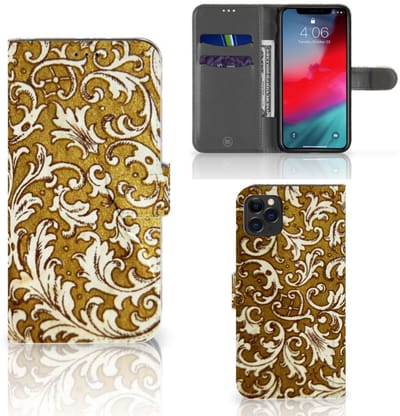 Wallet Case Apple iPhone 11 Pro Max Barok Goud