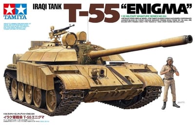 Tamiya Modelbouwpakket Militaire voertuigen - 35324 Iraqi T-55 Enigma en 1 Figuur - Iraakse Gevechtstank Plastic - 1:35 - Modelbouw